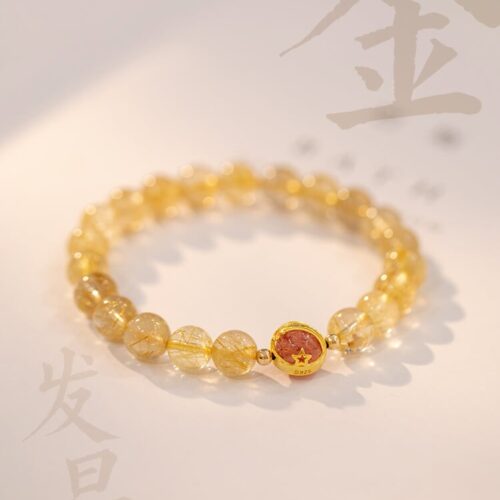福瑞綿綿納福黃水晶珠手串