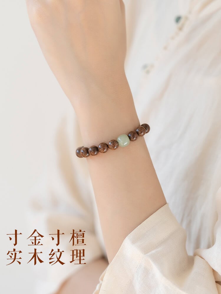 淡雅沉水級金絲檀吉祥手串：圖片 2