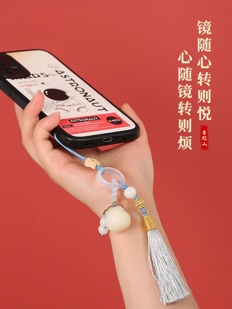 福盈門菩提福袋子流蘇穗子手機掛件：圖片 2
