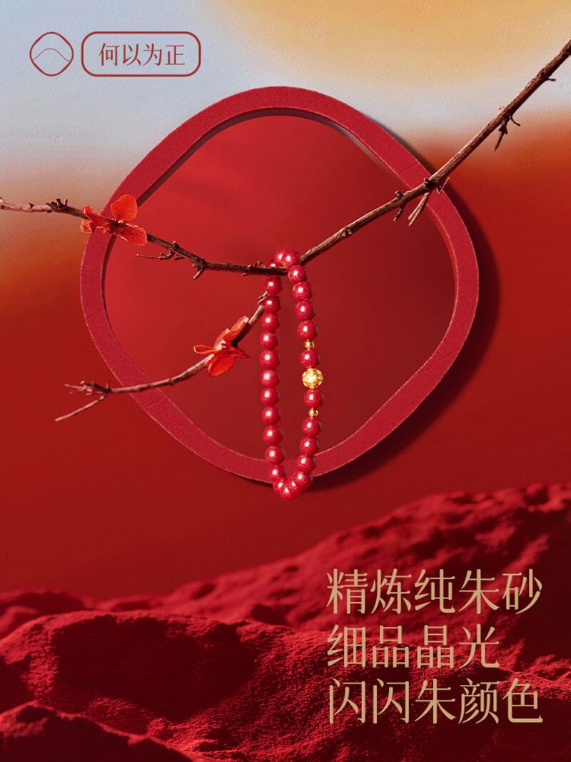 珠多福流轉硃砂手串：圖片 3