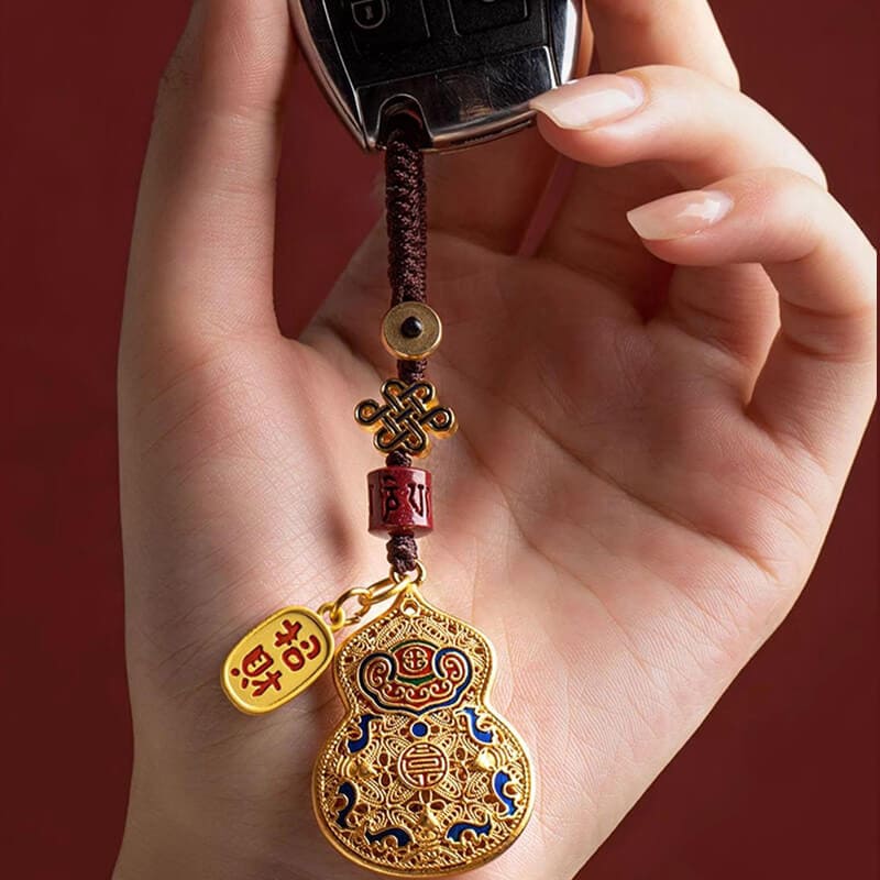 福祿葫蘆汽車鑰匙精致高檔手編鑰匙繩掛