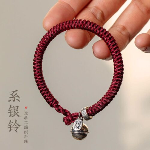金剛結古法純銀鈴鐺紅繩編織手繩：圖片 4