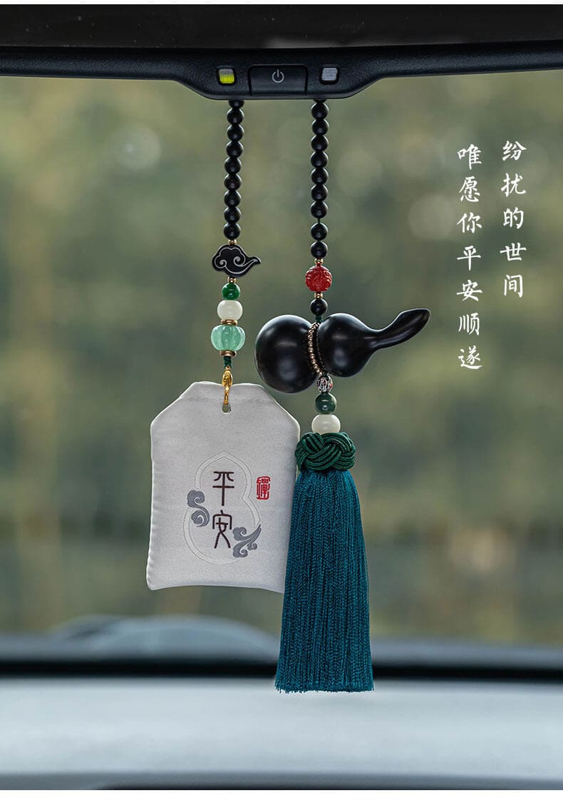 護路平安~檀木福祿葫蘆汽車掛件