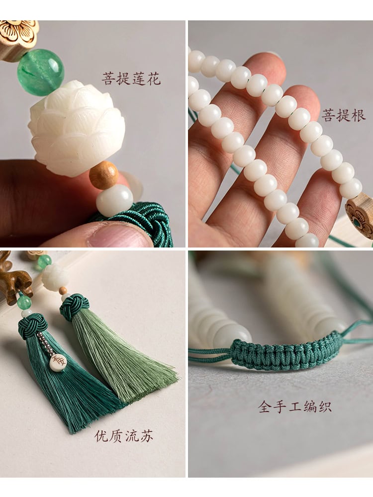 以鹿相伴白玉菩提根一鹿平安汽車掛件：圖片 4