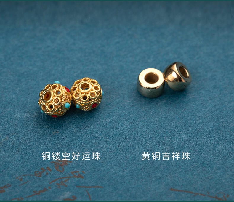 古法金如意鎖~後視鏡平安流蘇汽車掛件