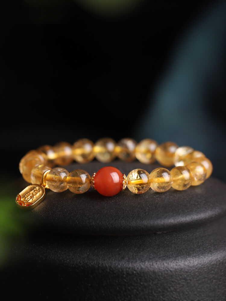 伽梵天然巴西黃水晶手鏈：圖片 3