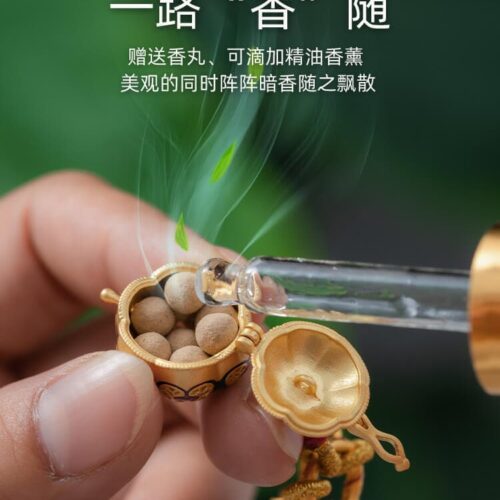 一路香隨小南瓜鏤空香囊吊墜汽車鑰匙扣：圖片 3