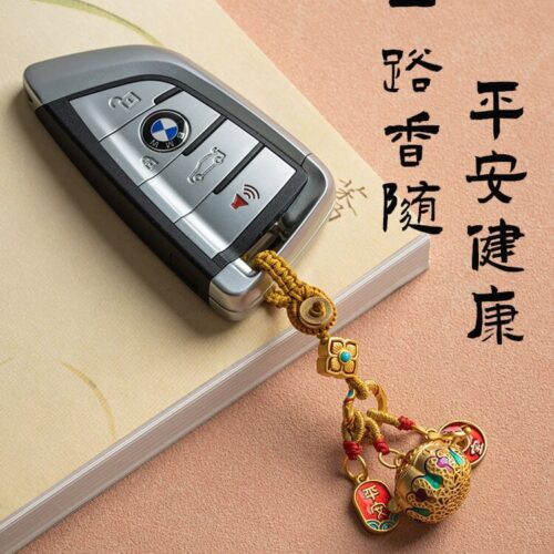 一路香隨小南瓜鏤空香囊吊墜汽車鑰匙扣：圖片 4