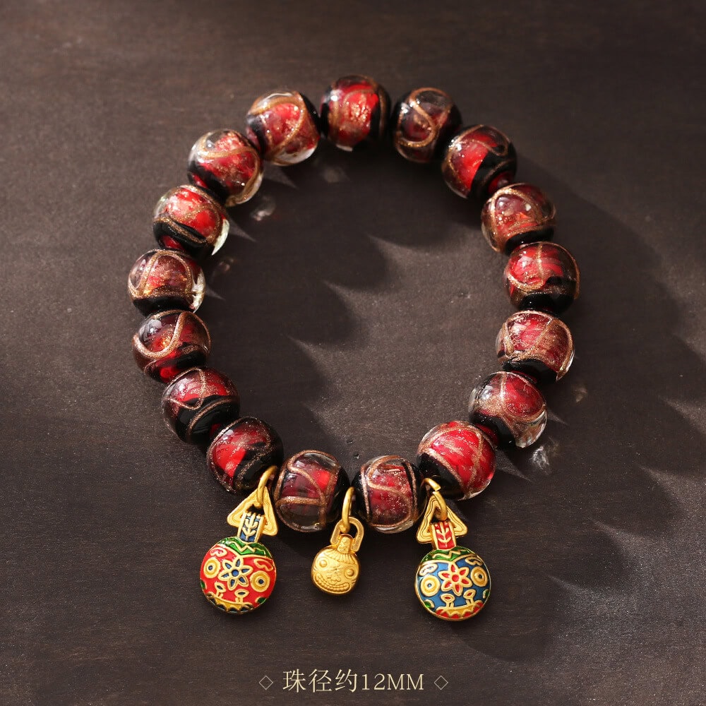 祥瑞獸紅色雍香祥瑞獸一家三口十全十美手串：圖片 4