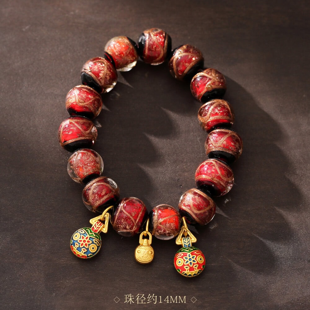 祥瑞獸紅色雍香祥瑞獸一家三口十全十美手串：圖片 5