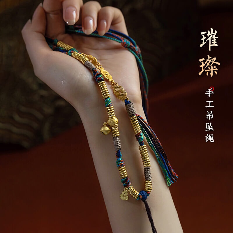 璀璨民族風唐卡佛牌藏式掛繩