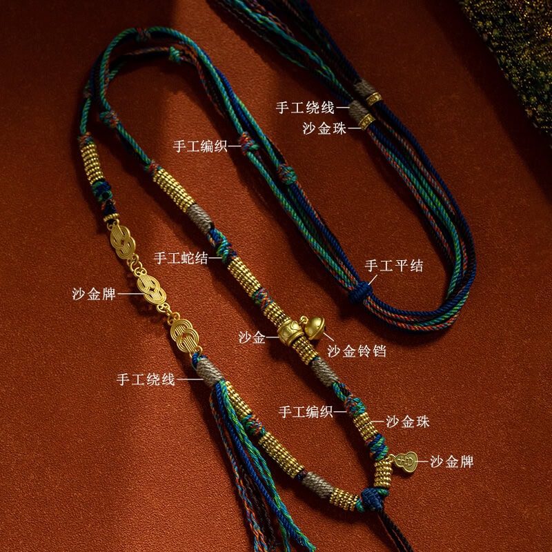 璀璨民族風唐卡佛牌藏式掛繩：圖片 3