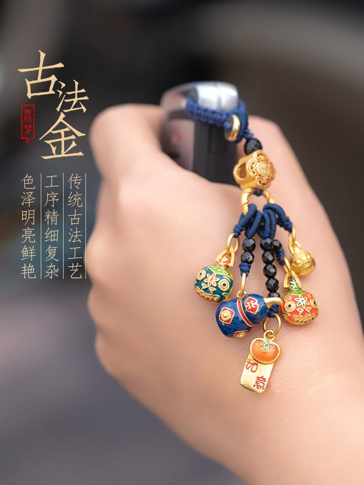 祥瑞獸柿柿如意葫蘆鑰匙扣：圖片 2