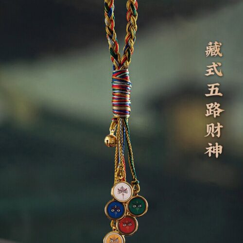 五路福神西藏唐卡汽車掛件吊飾