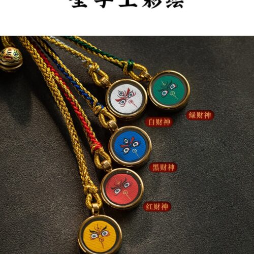 五路福神西藏唐卡汽車掛件吊飾：圖片 3