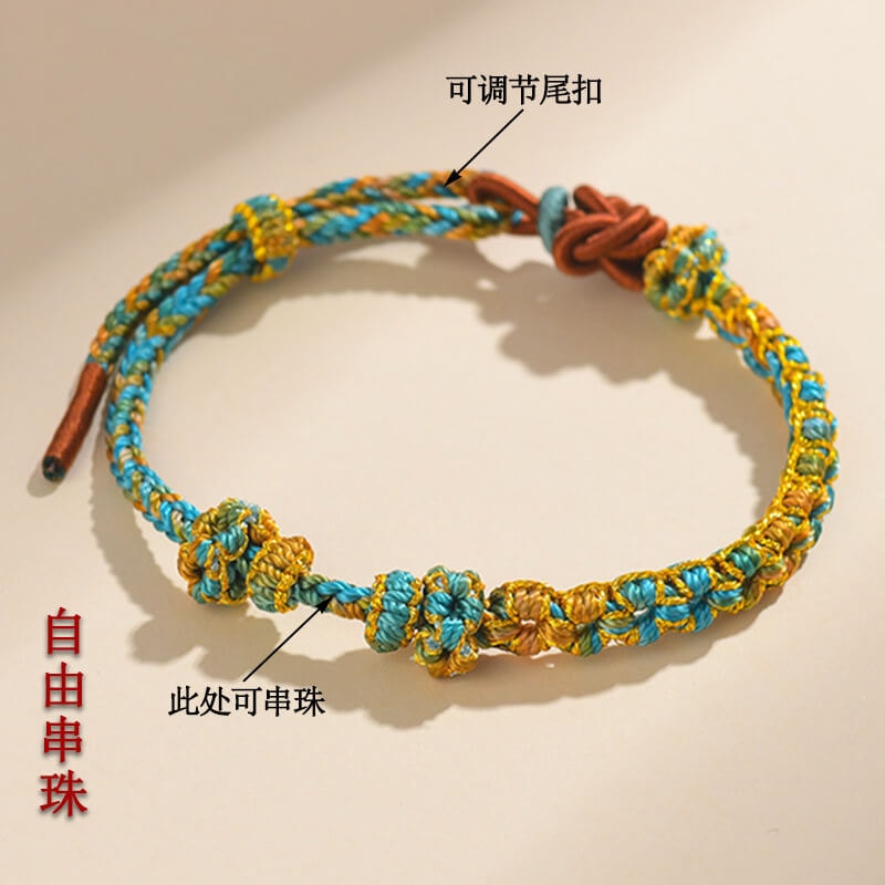 曼陀羅結桃花結編織手繩：圖片 4