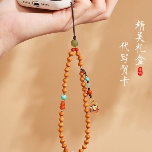 迎祥納福橄欖核金碗福神爺掛飾：圖片 4