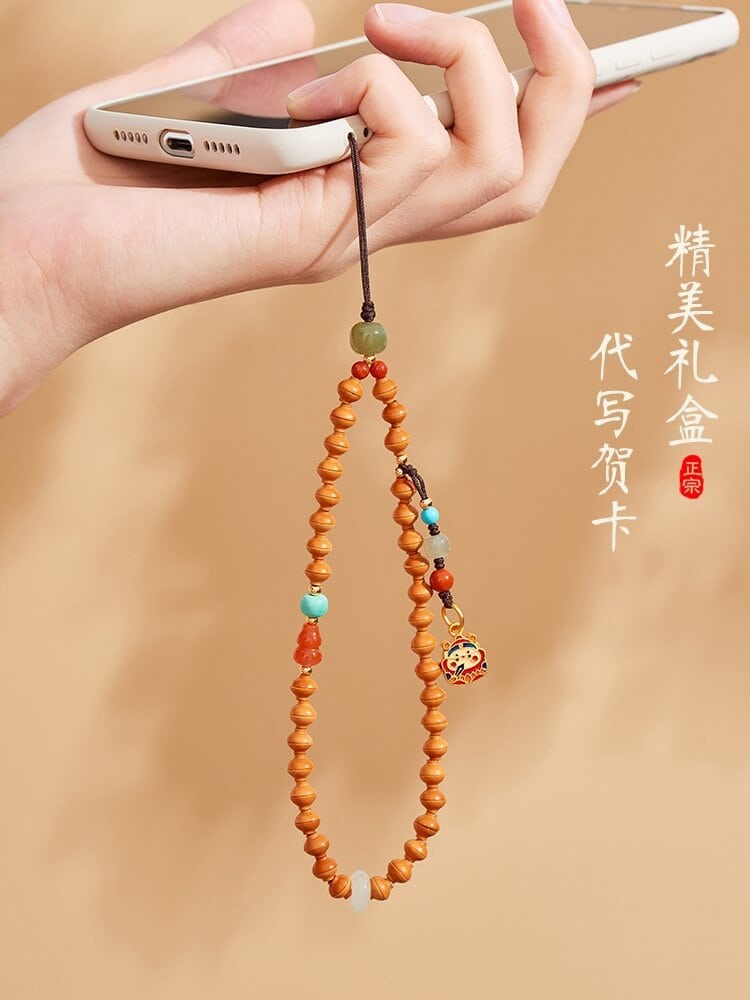 迎祥納福橄欖核金碗福神爺掛飾：圖片 4