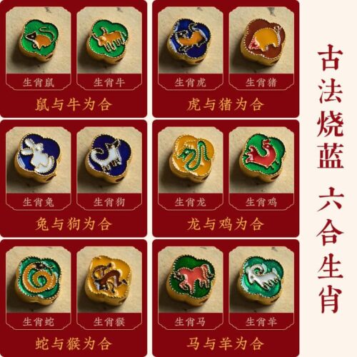 五路福神六合生肖納福鑰匙手機鏈：圖片 4