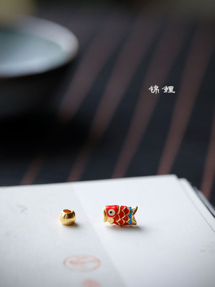 上岸錦鯉青金石錦鯉流轉珠手串：圖片 4