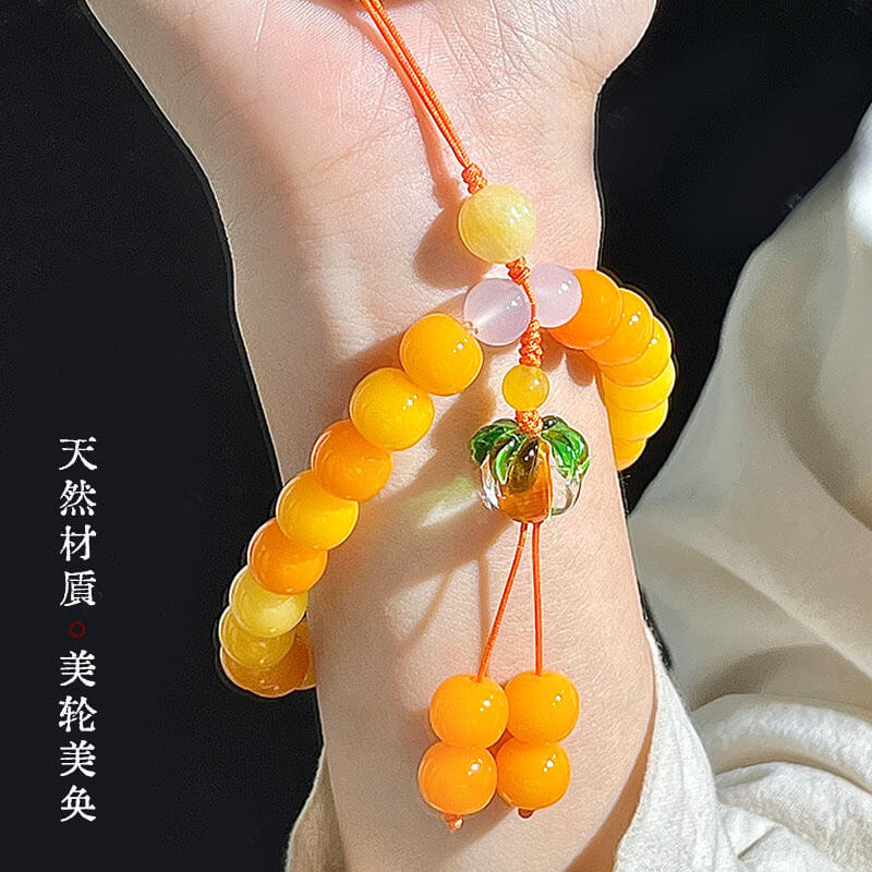 心想柿成天然小柿子菩提女手機鏈：圖片 3