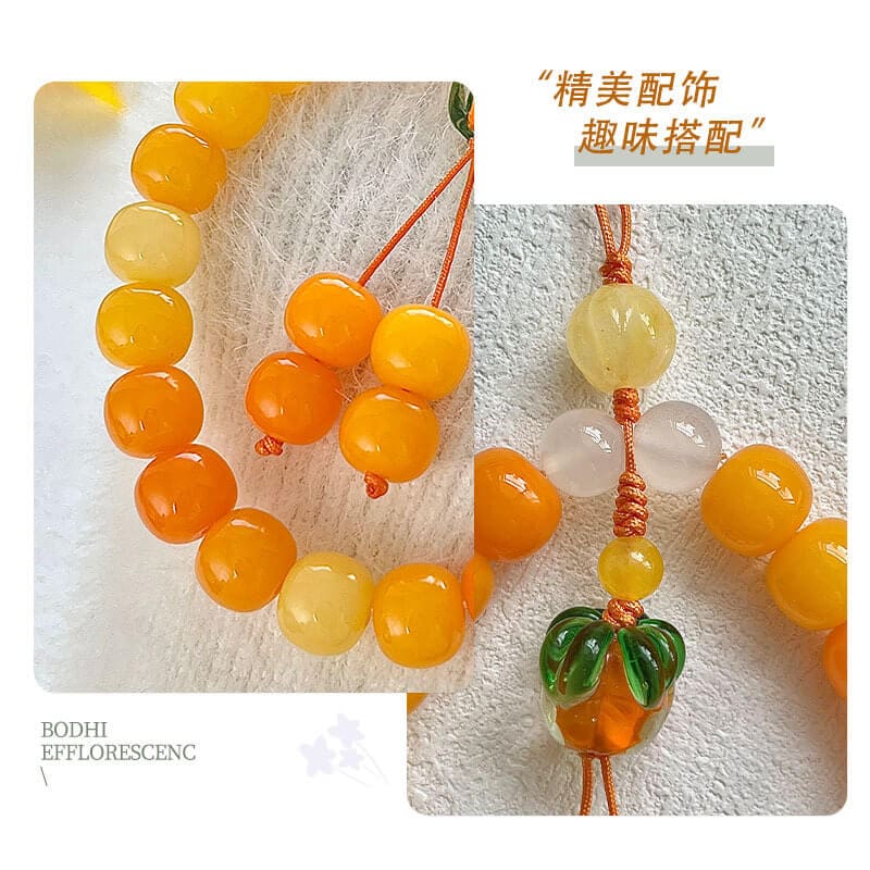 心想柿成天然小柿子菩提女手機鏈：圖片 5