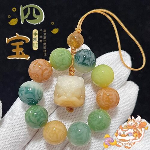 四寶六字真言菩提手機鏈鑰匙扣：圖片 3