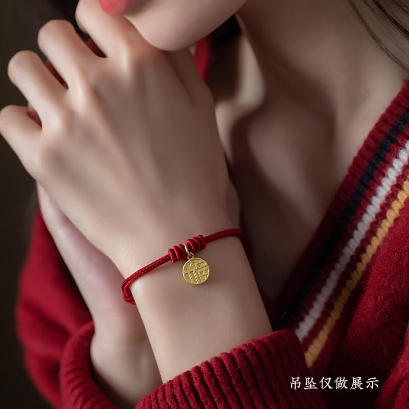 紅紅火火手工編織八股編半成品可DIY手繩：圖片 4