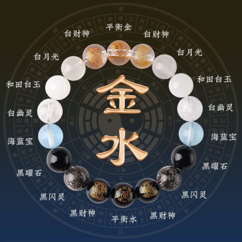 福慧搭配五行金木水火土多寶水晶手鏈