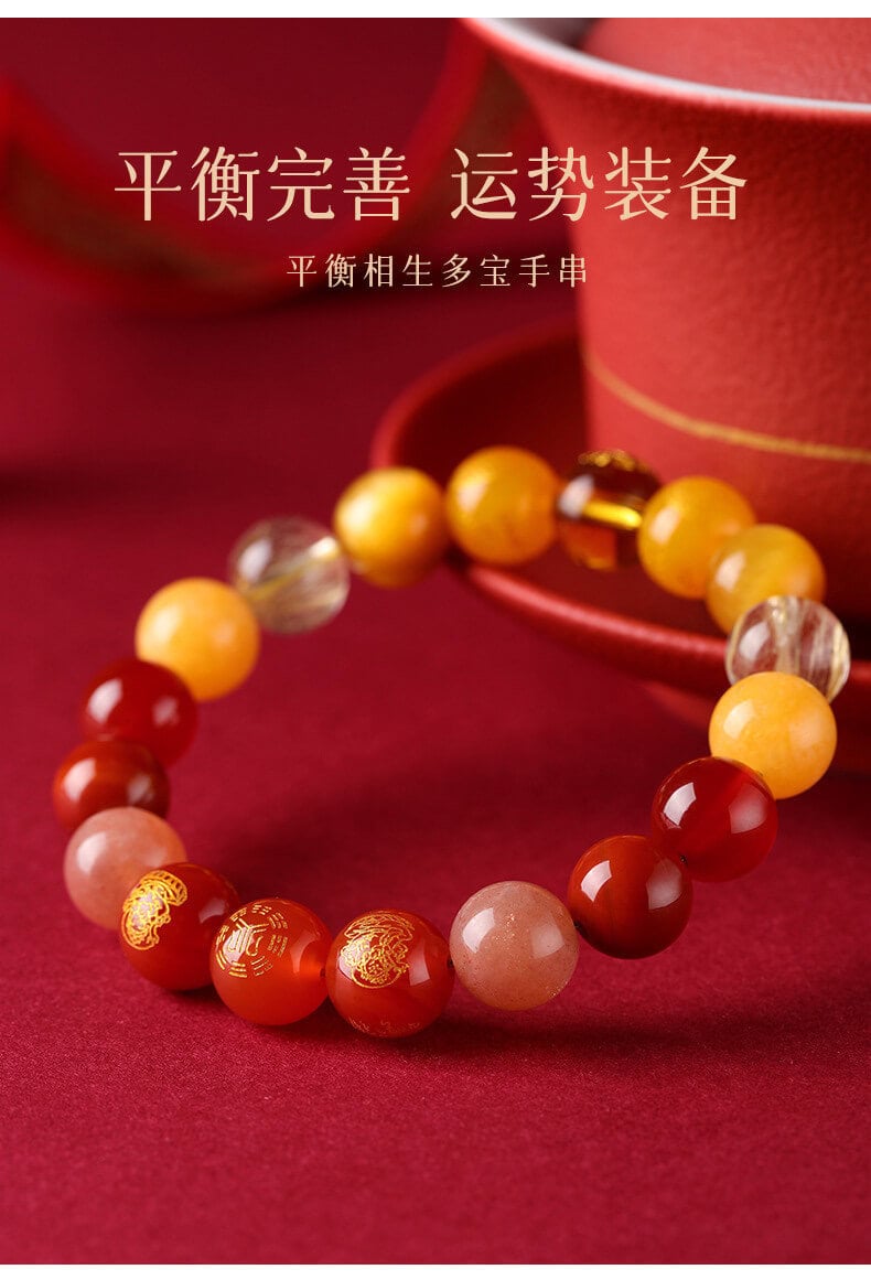 《運勢裝備》五行金木水火土多寶水晶手鏈