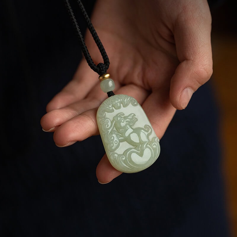 皆得所願和田玉十二生肖項鏈：圖片 2