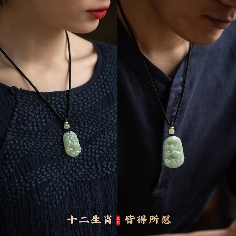 皆得所願和田玉十二生肖項鏈：圖片 4