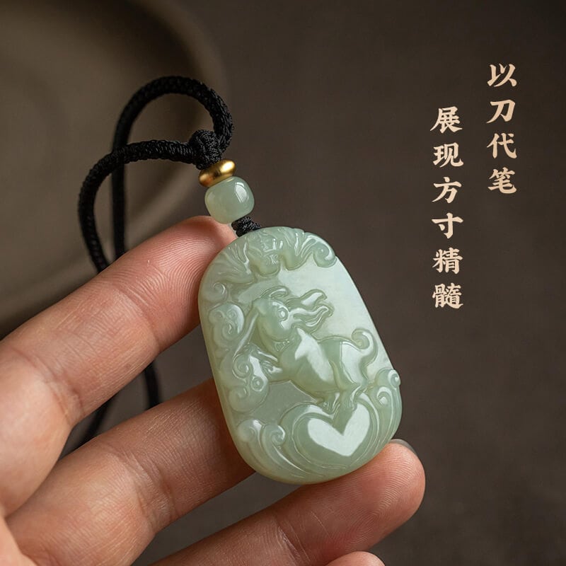 皆得所願和田玉十二生肖項鏈：圖片 5