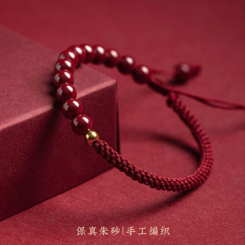 金喜情侶款正品朱砂手鏈