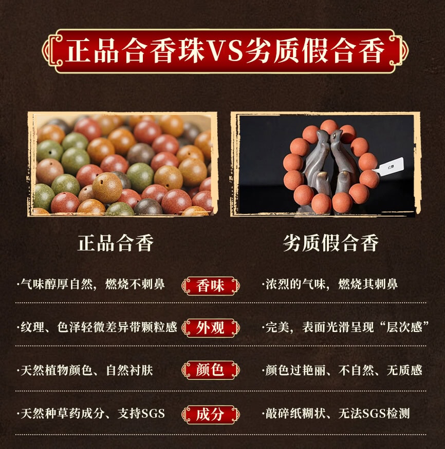 《古法合香》舒緩肝郁合香珠靜心助眠中藥手串