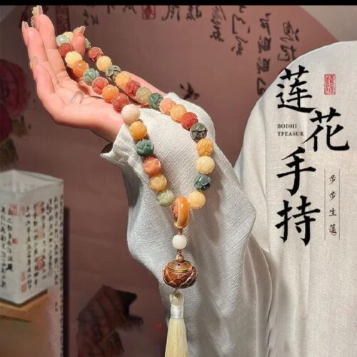 步步生蓮繁花似錦白玉菩提根手串：圖片 4