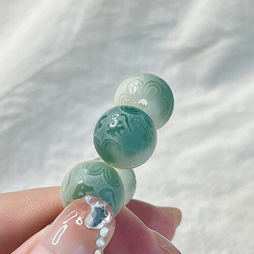 半山半水六字箴言菩提根手串手持：圖片 4
