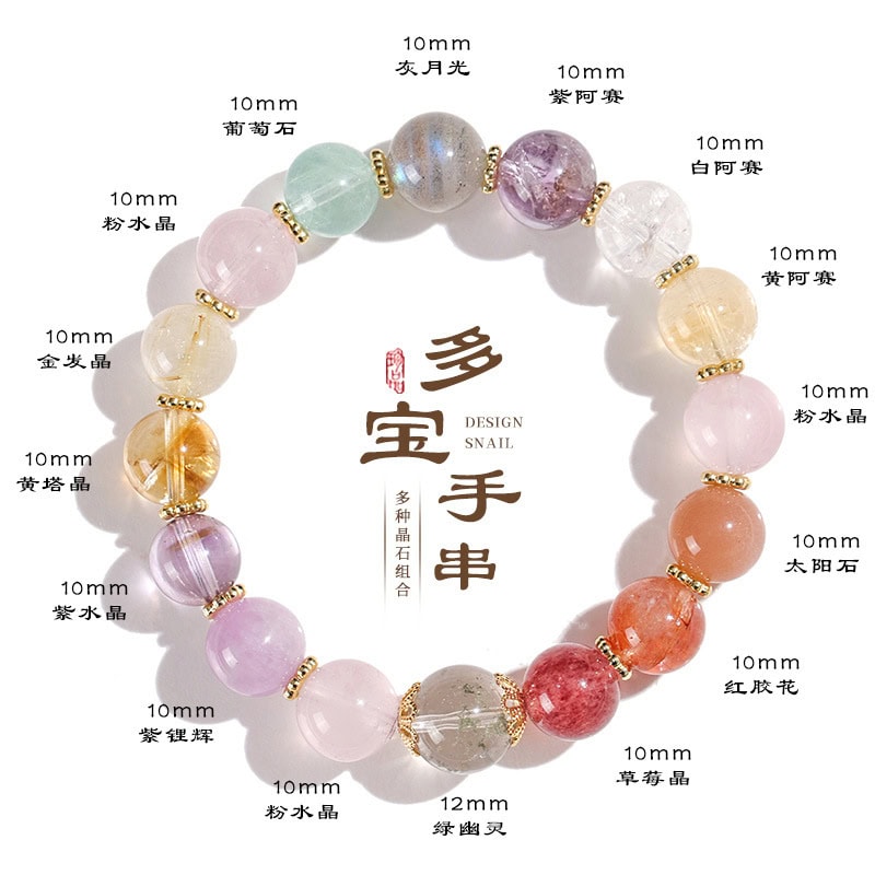 多寶多福紫水晶多寶手串 整體展示
