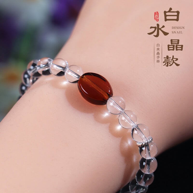 好運錦鯉白水晶串珠手鏈：圖片 4