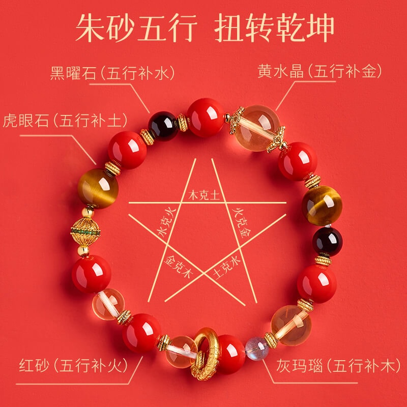 多寶多福天然黃水晶多寶五行契合金手鏈：圖片 3