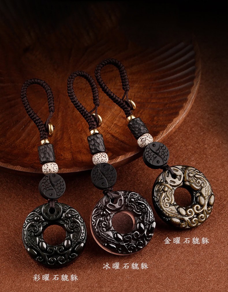 貔貅平安扣雕刻造型 細節工藝展示