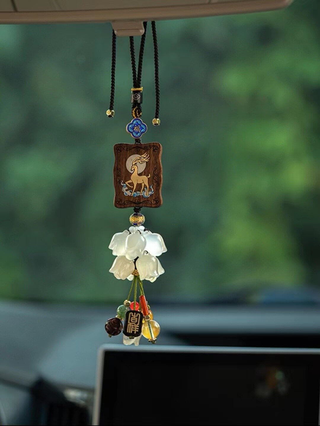 一路升發~花生瑪瑙汽車掛件