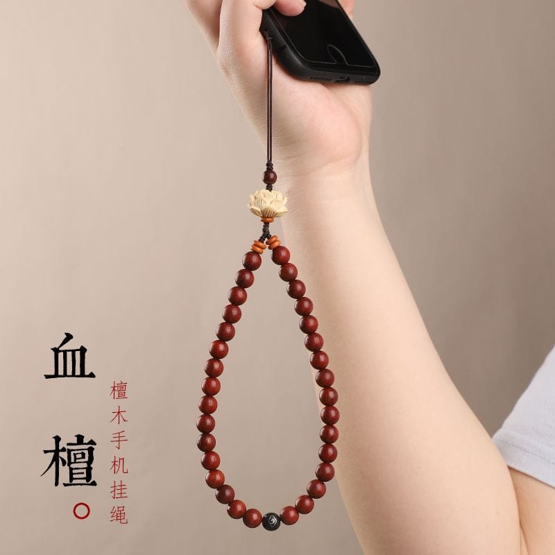 禪心崖柏掛繩檀木手腕繩手機鏈：圖片 2