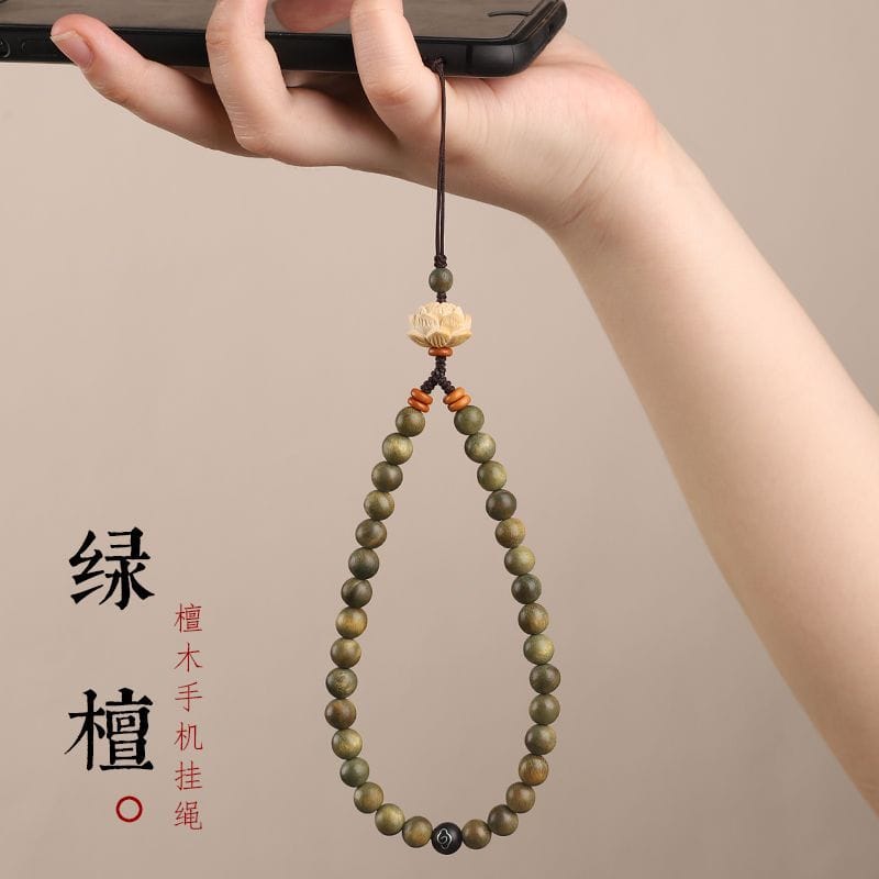禪心崖柏掛繩檀木手腕繩手機鏈：圖片 4
