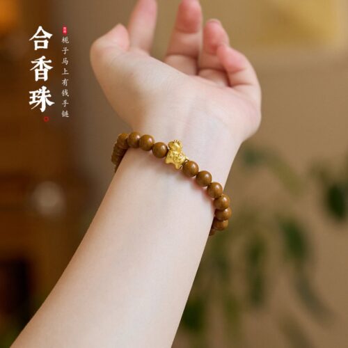 馬上迎福梔子花香天然古法草本合香珠手串：圖片 4