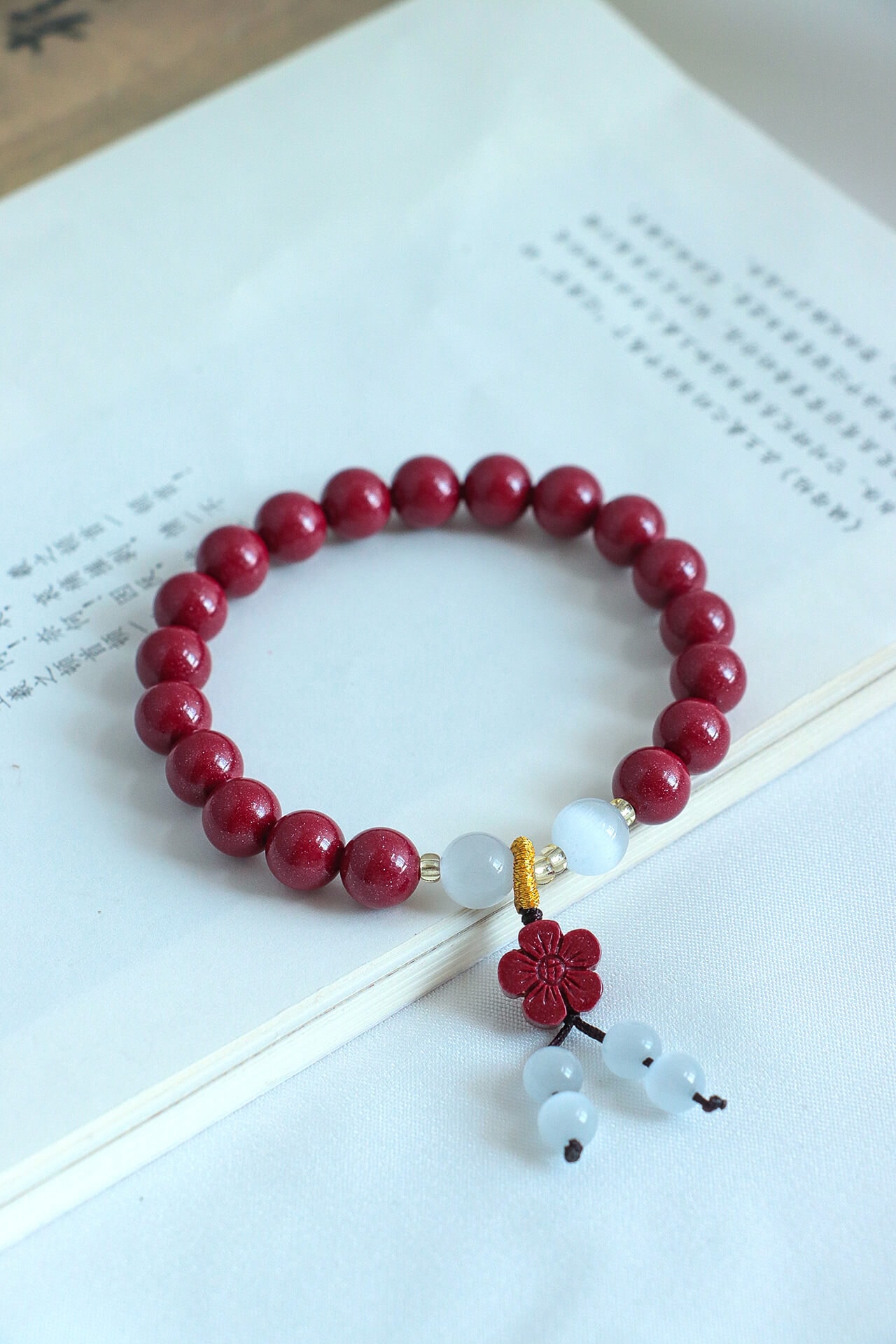 硃砂蓮花手串 細節展示