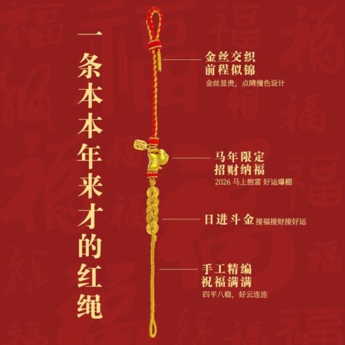 躍馬迎福五帝錢納福迎瑞手繩：圖片 2