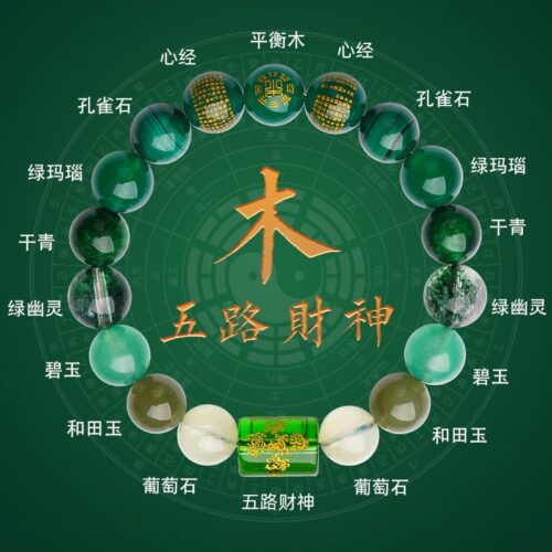 金木水火土五行契合五路福神心經手串