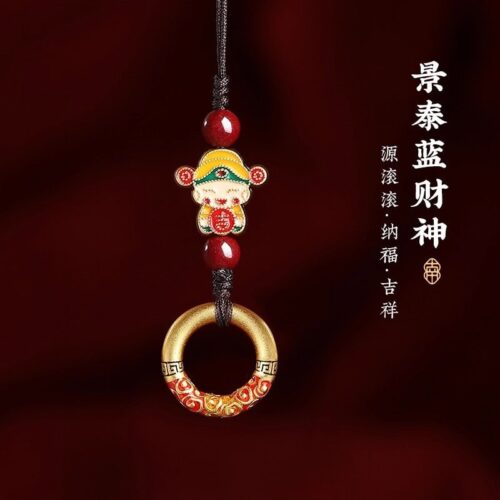 小福神福神爺吊墜女手機掛繩汽車鑰匙扣：圖片 2