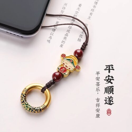 小福神福神爺吊墜女手機掛繩汽車鑰匙扣：圖片 4
